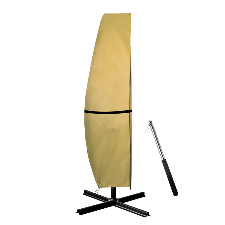 Arlmont & Co. High Quality Outdoor Sunbrella Cantilever Patio Umbrella